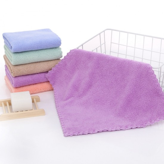 Soft, solid coral fleece square hand towels, children's kindergarten hand towels with logos for promotional gifts. Soft, solid coral fleece square hand towels, children's kindergarten hand towels with logos for promotional gifts.