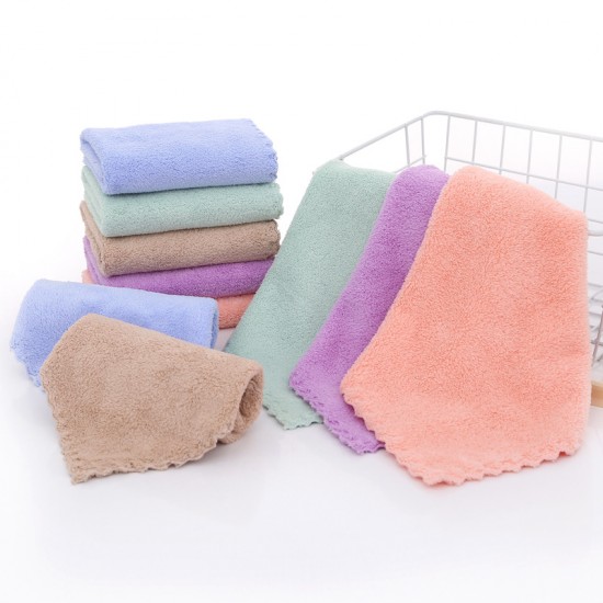 Soft, solid coral fleece square hand towels, children's kindergarten hand towels with logos for promotional gifts. Soft, solid coral fleece square hand towels, children's kindergarten hand towels with logos for promotional gifts.