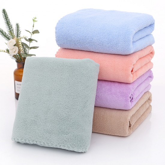 Solid coral fleece bath towels, absorbent and soft, suitable for bathing, gyms, and hotels, daily use, couples' gift. Solid coral fleece bath towels, absorbent and soft, suitable for bathing, gyms, and hotels, daily use, couples' gift.