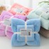 Coral fleece towel sets, one for each towel and bath towel, soft and absorbent, embroidered with logos, suitable for daily use and promotional gifts.