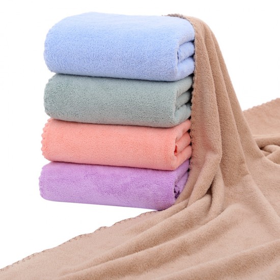 Solid coral fleece bath towels, absorbent and soft, suitable for bathing, gyms, and hotels, daily use, couples' gift. Solid coral fleece bath towels, absorbent and soft, suitable for bathing, gyms, and hotels, daily use, couples' gift.