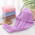 Manufacturer's new solid-color coral fleece shower caps with absorbent, thickened, and embroidered hair drying caps for promotional distribution
