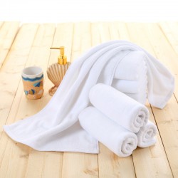 100g pure cotton white towels, factory-made, hotel, bath, and beauty salon towels, soft, absorbent, and logo-printed.