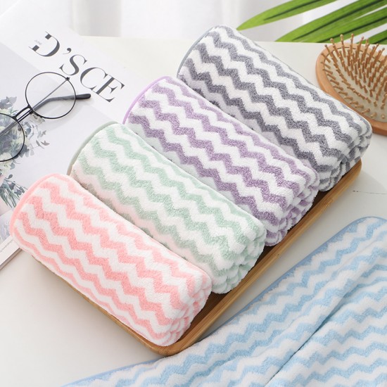 High-density warp-knitted coral fleece towels with custom embroidered logos, wholesale for supermarket labor protection products