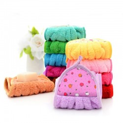 Manufacturer's wholesale coral Fleece hand towels, cartoon children's hand towels, kitchen hanging towels with logos