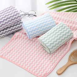 High-density warp-knitted coral fleece towels with custom embroidered logos, wholesale for supermarket labor protection products