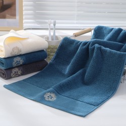 Cotton face towels for wholesale, embroidered logos for promotional gifts, thickened towels with embroidery.