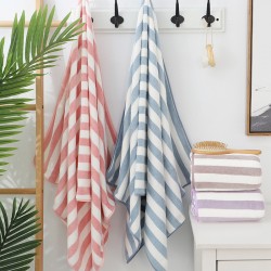 Manufacturer coral fleece bath towels, soft and absorbent, perfect for gift sets, simple and elegant bathing.