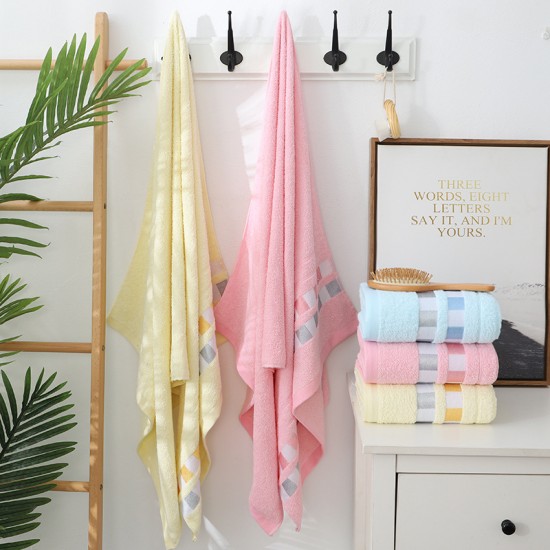 Manufacturer wholesale pure cotton bath towels, solid color, soft, absorbent, skin-friendly, daily use hotel gift with logo. Manufacturer wholesale pure cotton bath towels, solid color, soft, absorbent, skin-friendly, daily use hotel gift with logo.