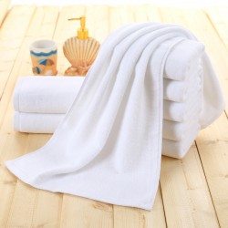 100g pure cotton white towels, factory-made, hotel, bath, and beauty salon towels, soft, absorbent, and logo-printed.