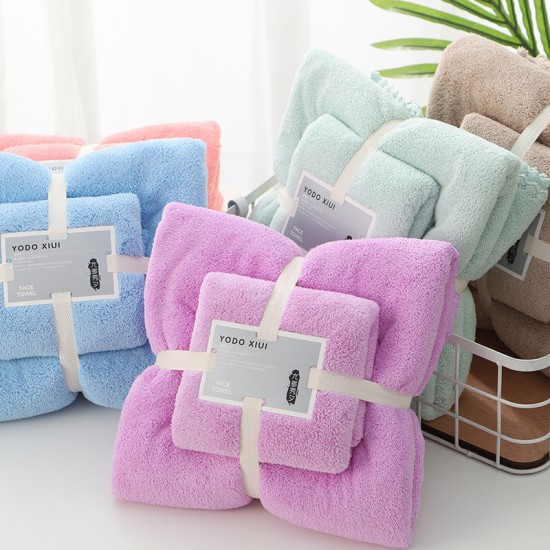 Stripped coral velvet solid towels, soft and absorbent, promotional logos for return gifts, daily necessities delivery Stripped coral velvet solid towels, soft and absorbent, promotional logos for return gifts, daily necessities delivery